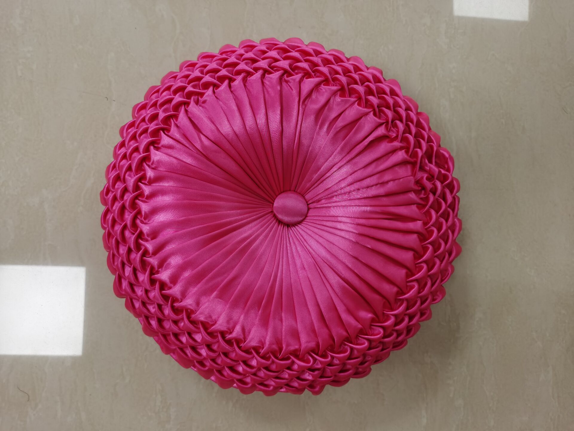 Red pleated emboridery Cushion