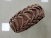 Brown pleated emboridery Cushion