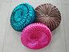 Brown pleated emboridery Cushion
