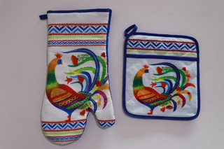 Kitchen set printed colorful
