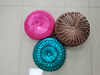 Brown pleated emboridery Cushion