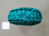 Green pleated emboridery Cushion
