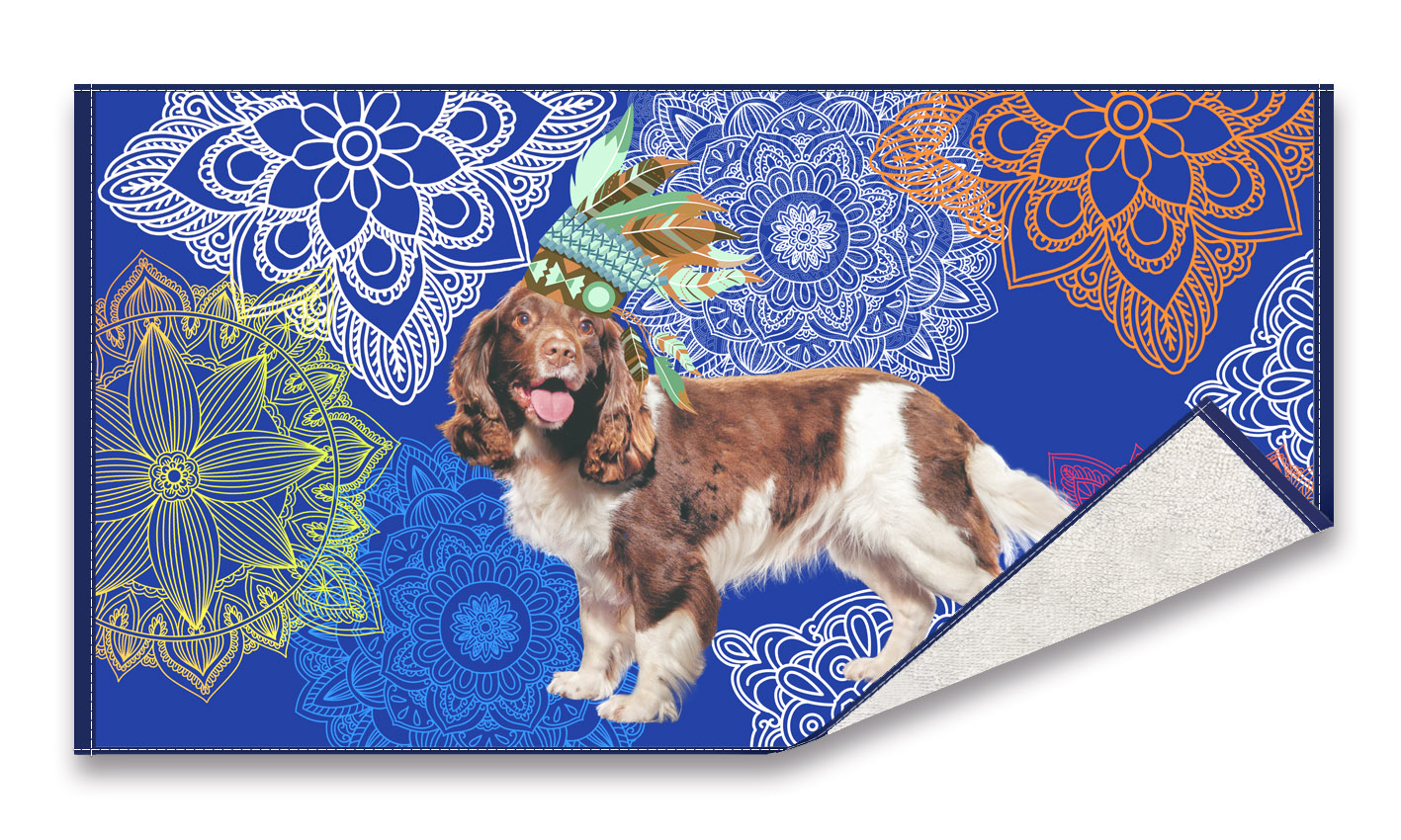 Digital printed cotton towel