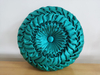 Green pleated emboridery Cushion