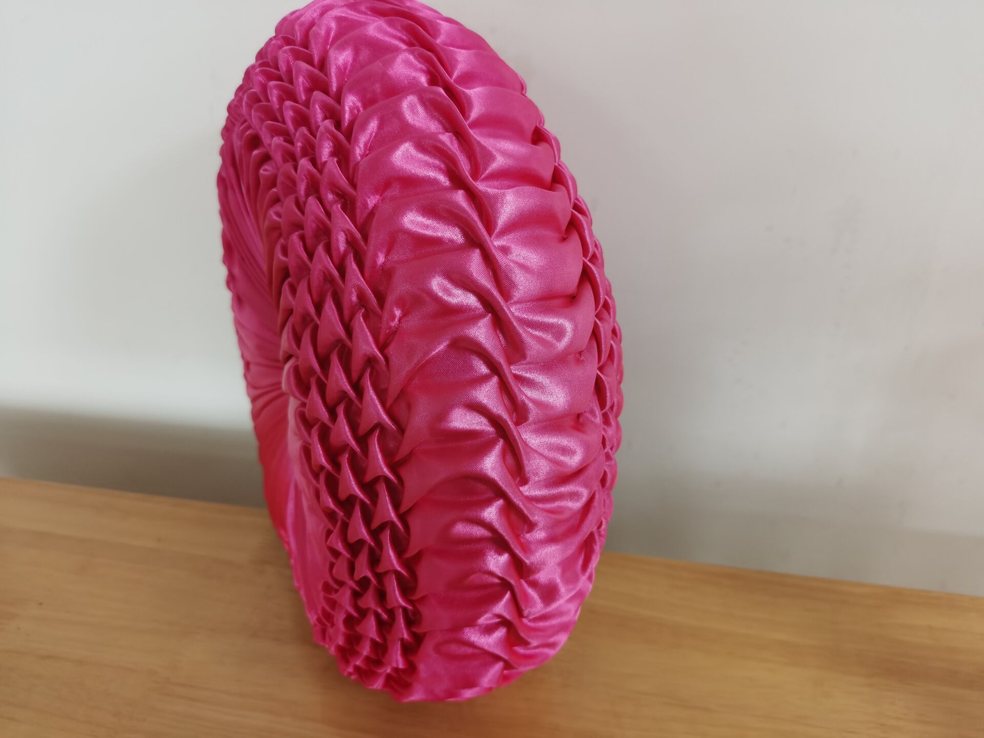 Red pleated emboridery Cushion