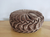 Brown pleated emboridery Cushion
